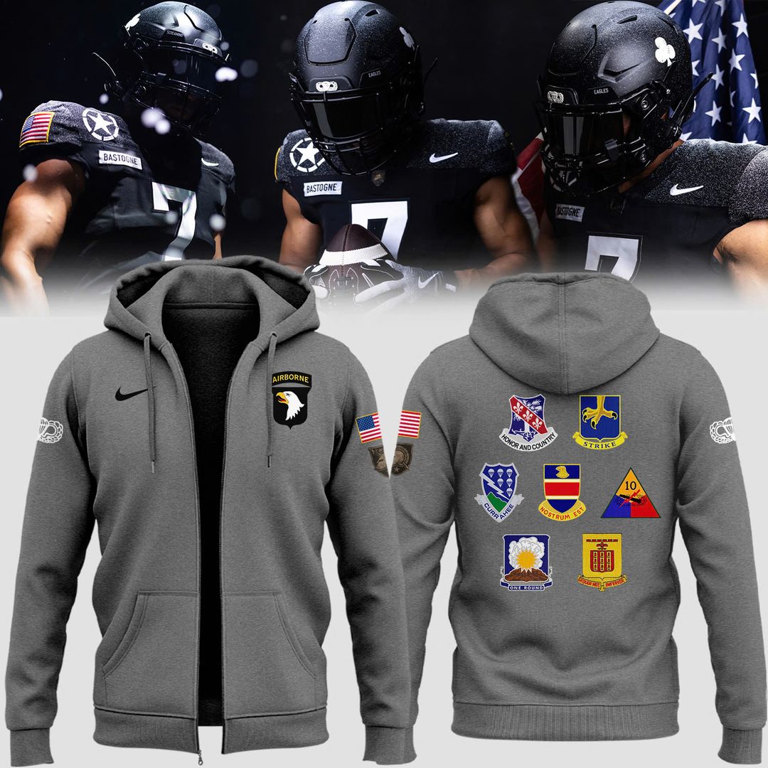 101st Airborne Bastogne Zip Hoodie