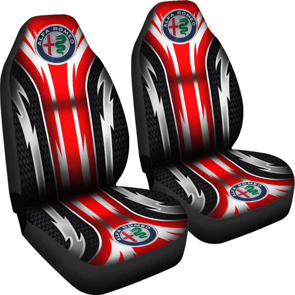 2 Front Alfa Romeo Seat Covers Red