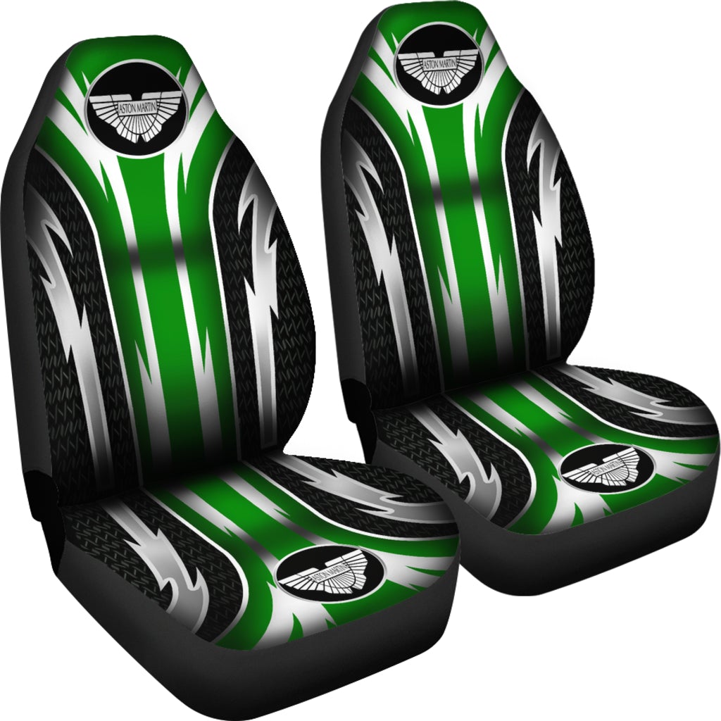 2 Front Aston Martin Seat Covers Green