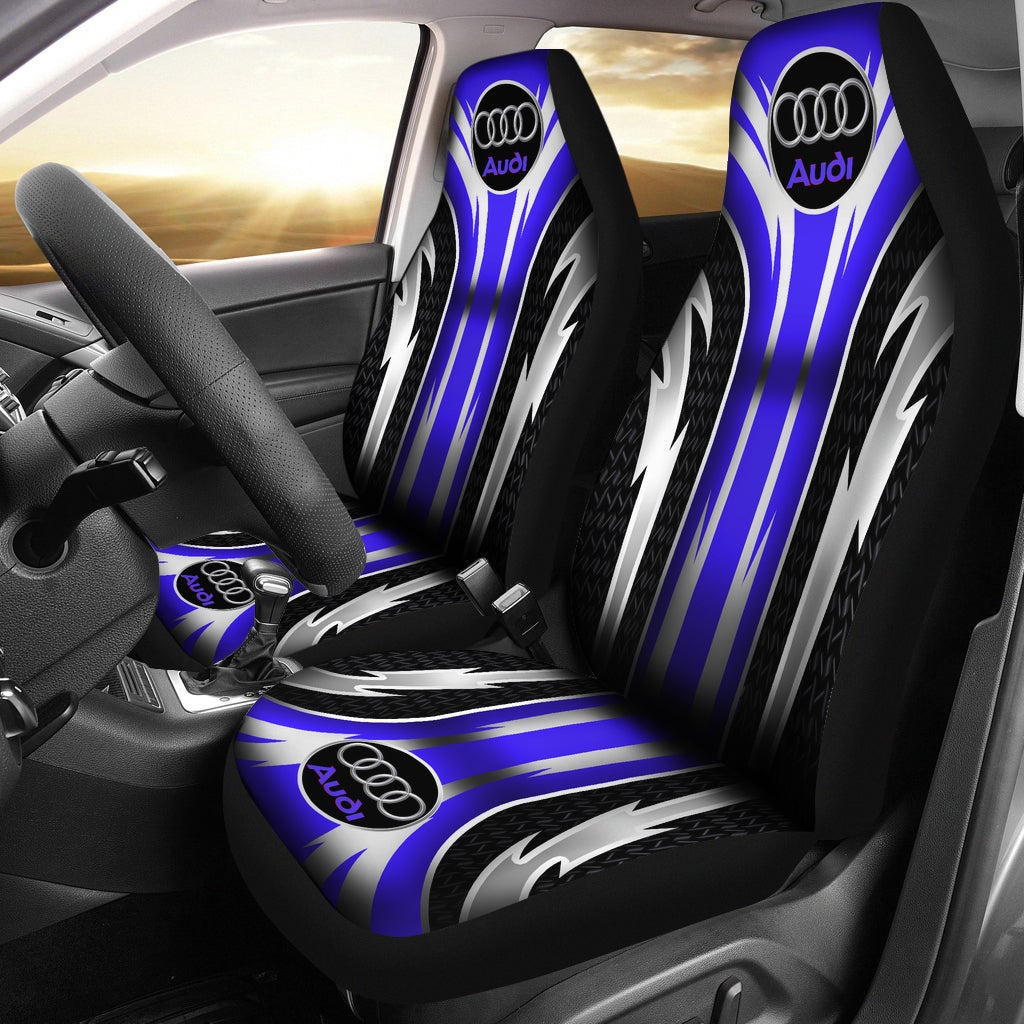 2 Front Audi Seat Covers Blue