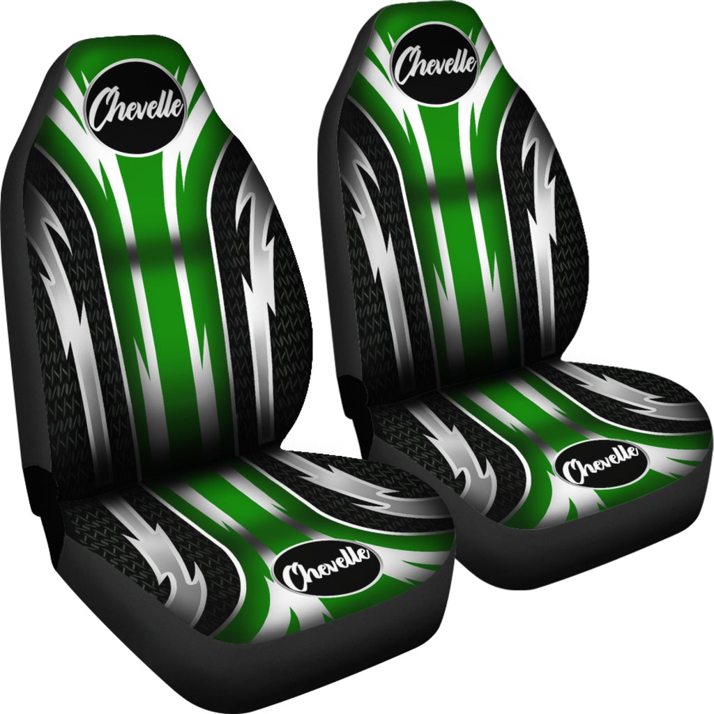 2 Front Chevy Chevelle Seat Covers Green