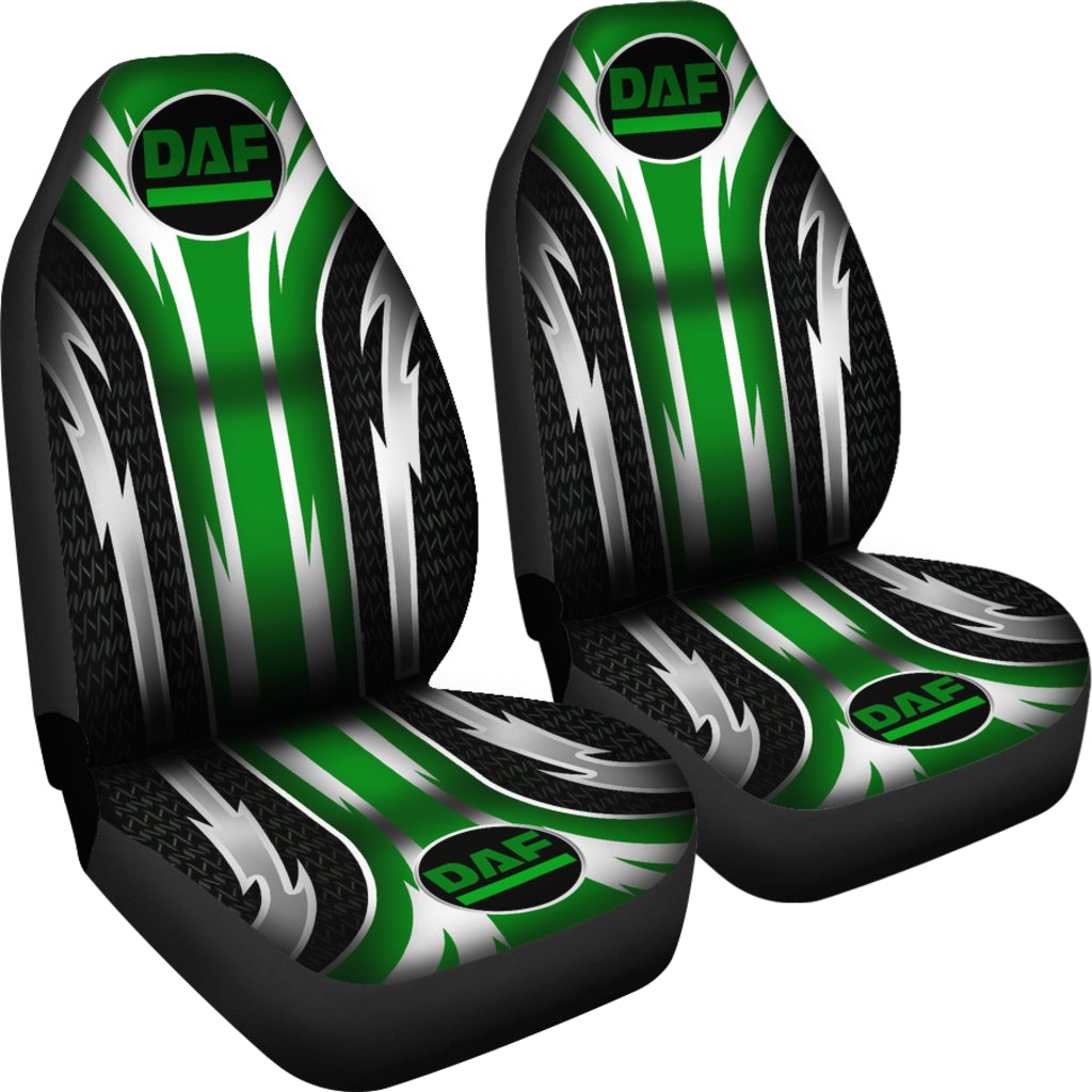 2 Front DAF Trucks Seat Covers Green