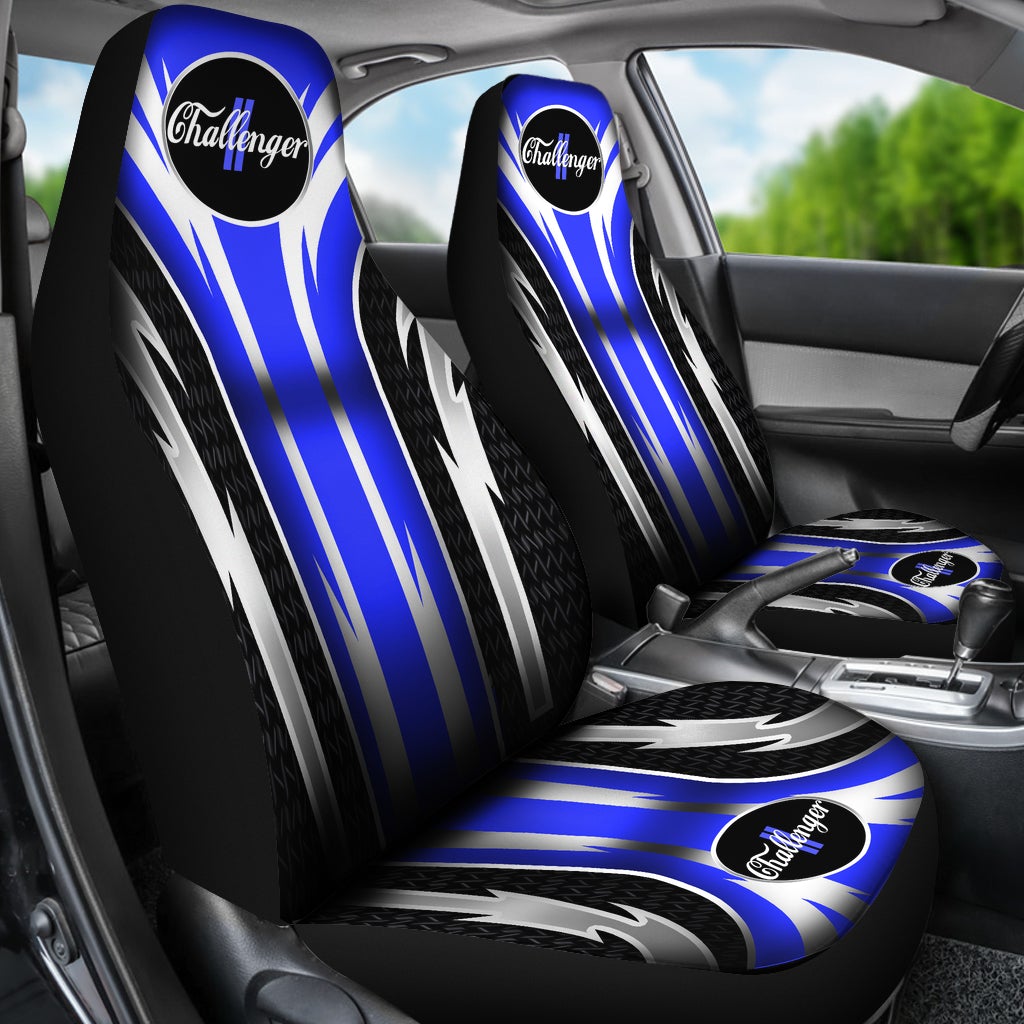 2 Front Dodge Challenger Seat Covers Blue