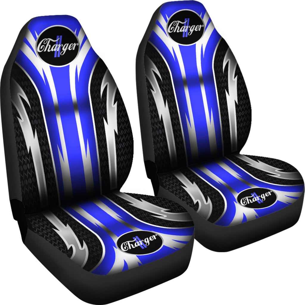 2 Front Dodge Charger Seat Covers Blue