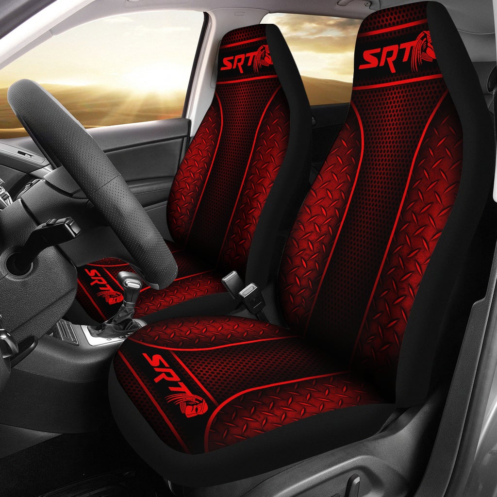 2 Front Dodge SRT Predator Seat Covers Red