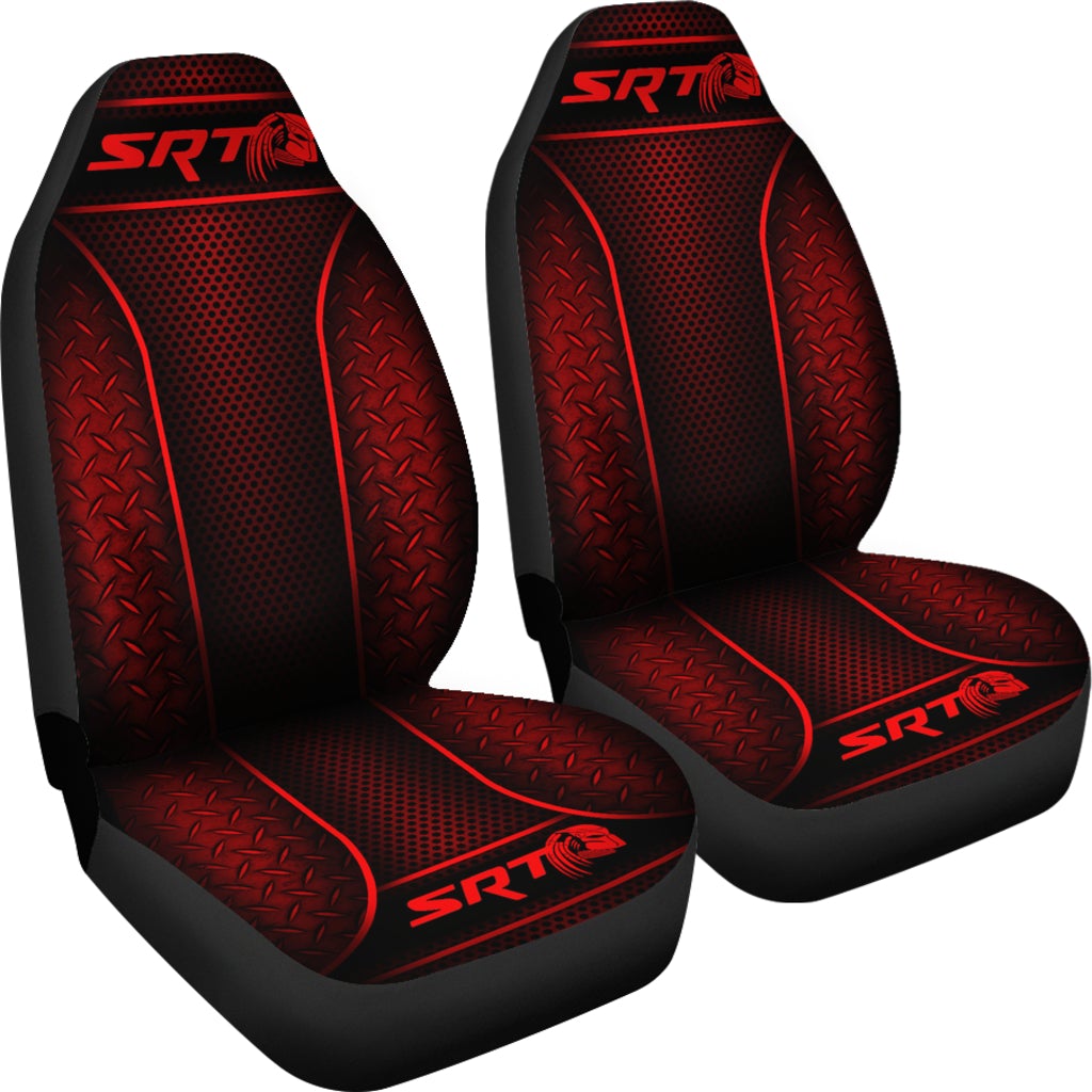 2 Front Dodge SRT Predator Seat Covers Red
