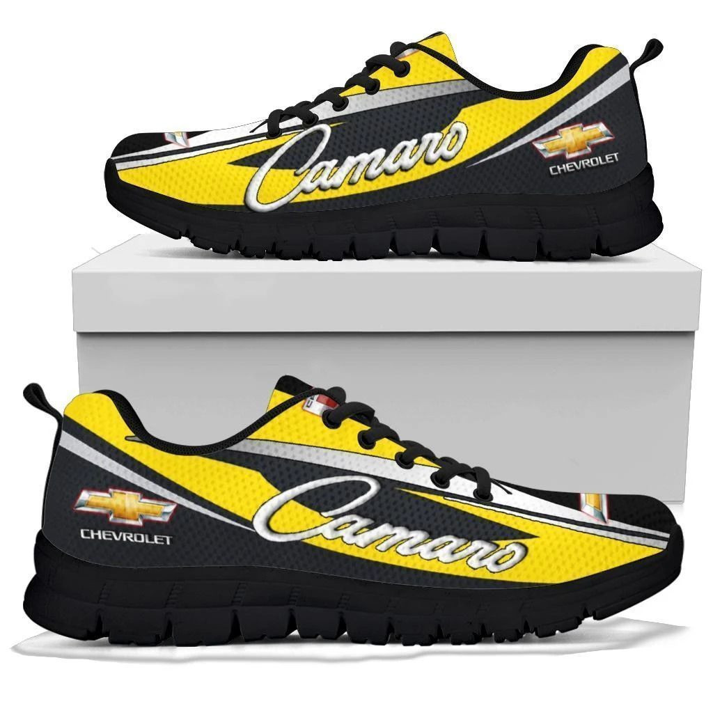 3D Printed Chevrolet Camaro- Bda Sneakers Ver1 For Men & Women (Yellow)