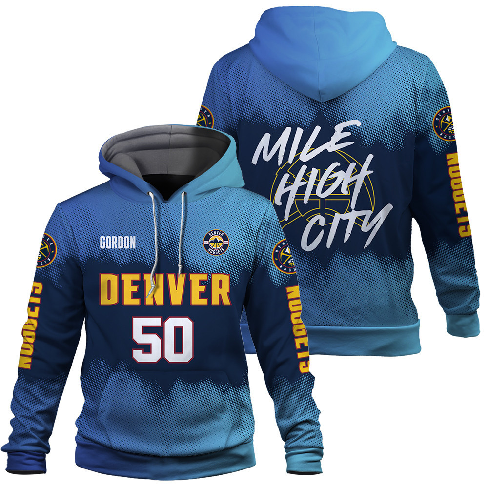 Aaron Gordon 50 NBA Denver Nuggets Mile High City Unisex 3D Hoodie