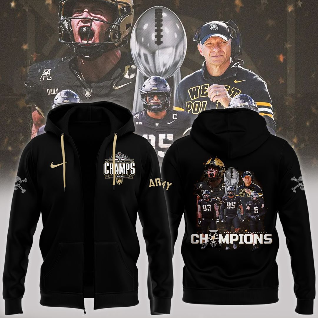 ACC Champions Army Football unisex Zip Hoodie