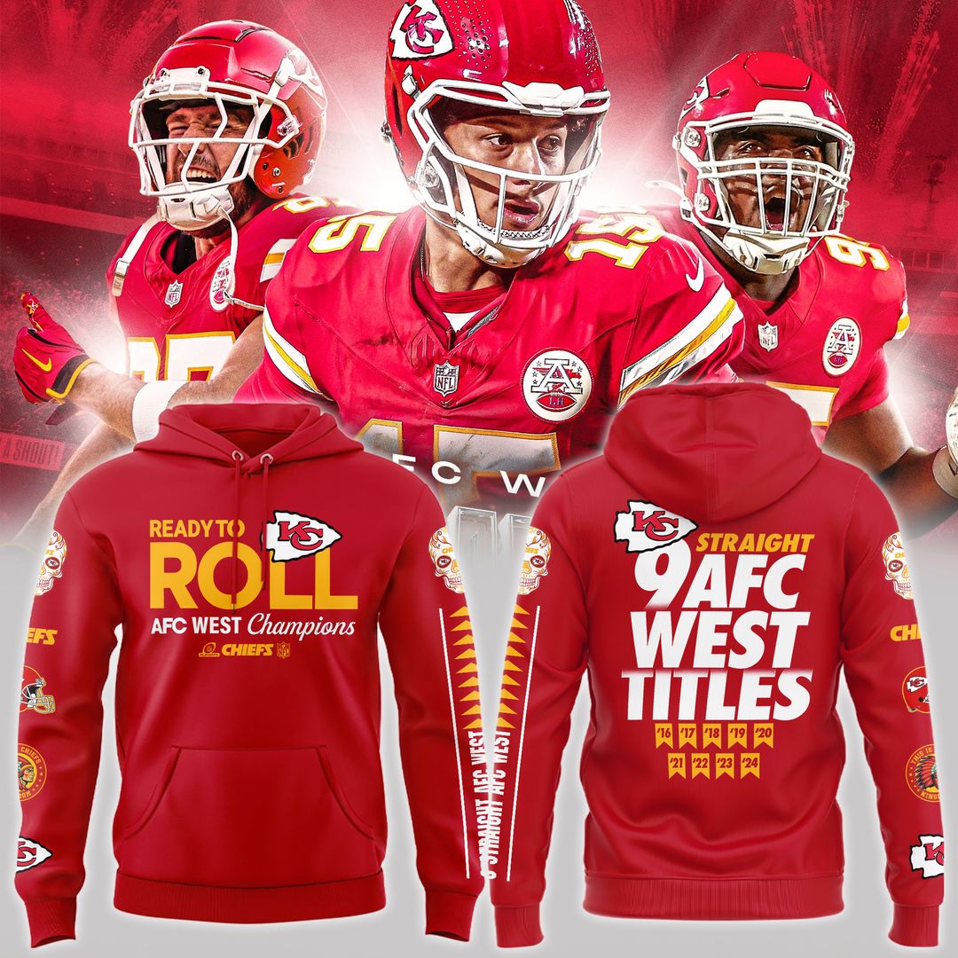 AFC WEST CHAMPIONS Kansas City Chiefs Hoodie