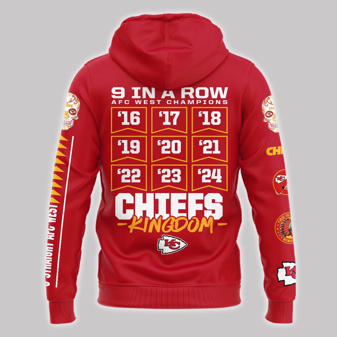 AFC WEST CHAMPIONS Kansas City Chiefs Hoodie
