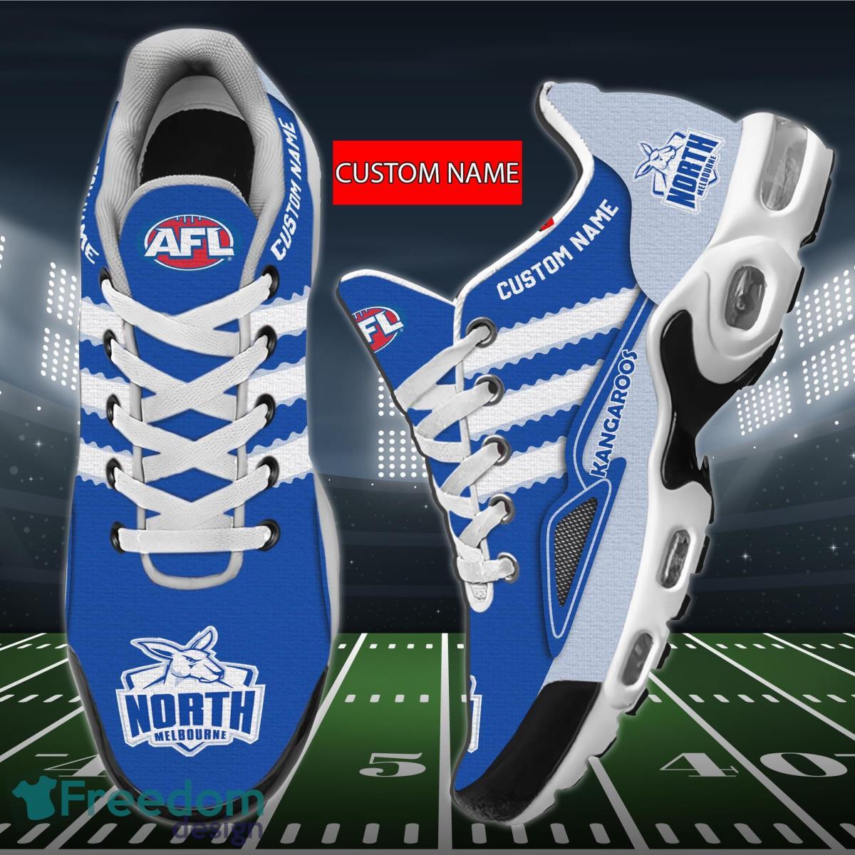 AFL North Melbourne Kangaroos Personalized Name Air Cushion Sports Shoes Sneaker KLTNS220506