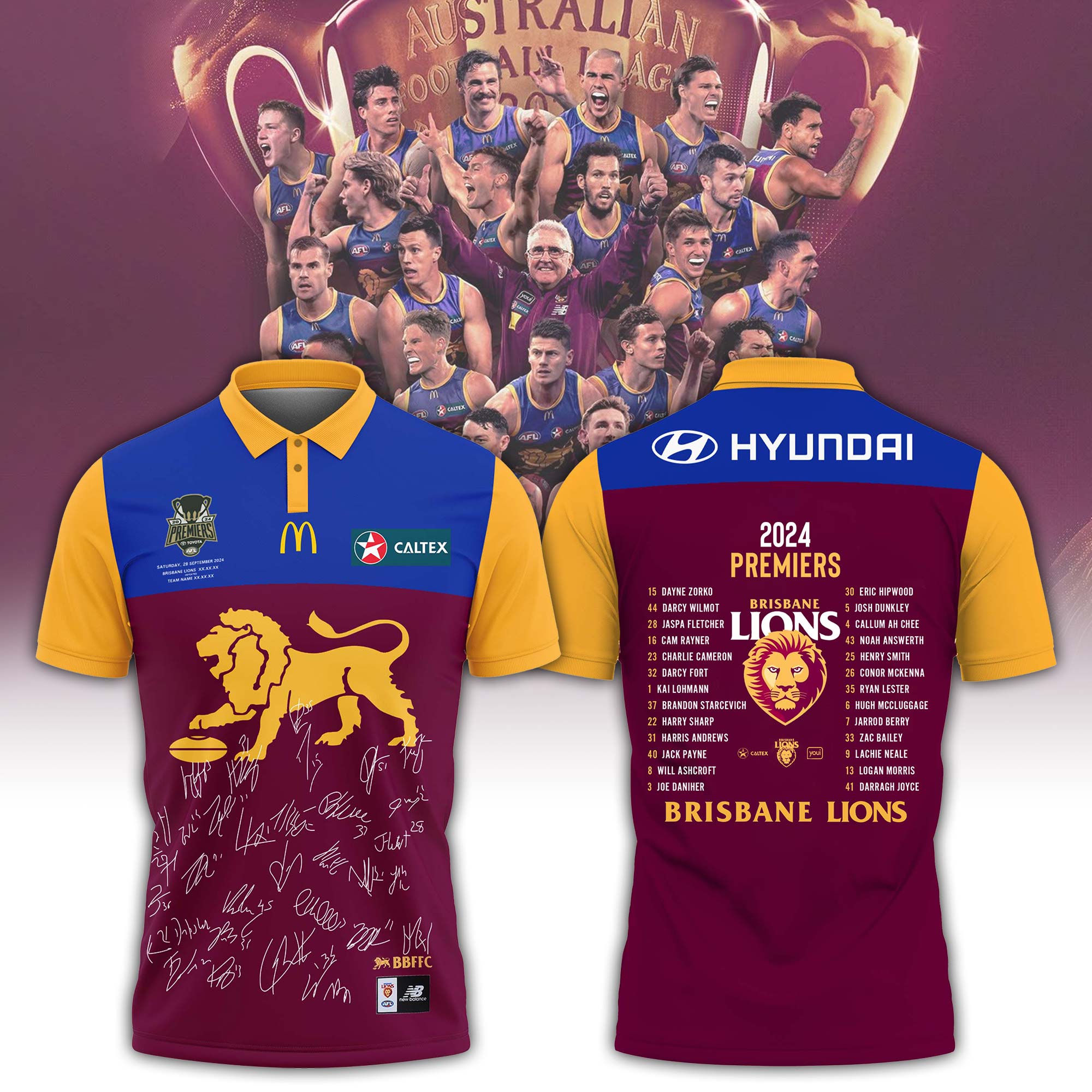 AFL Premiers Unisex Polo Signature BLNQ