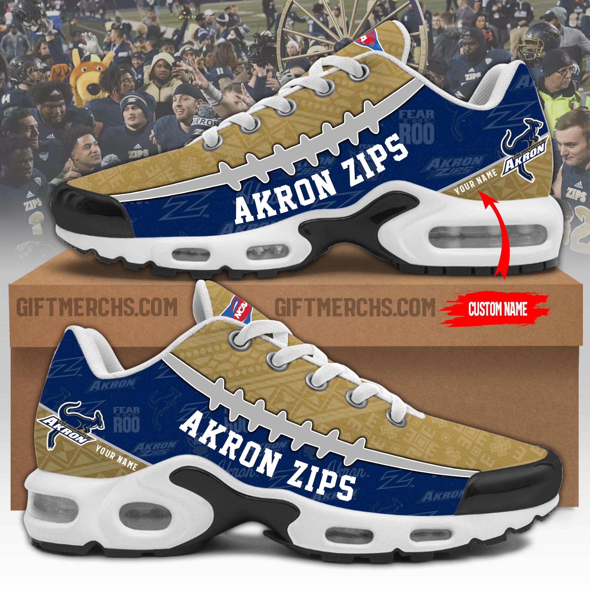 Akron Zips Personalized Shoes