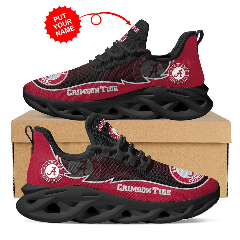 Alabama Crimson Tide Custom Name Personalized Max Soul Sneakers Shoes