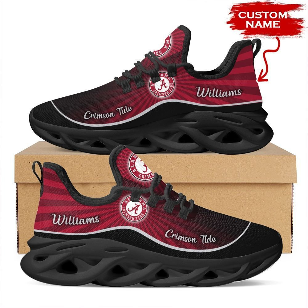 Alabama Crimson Tide Custom Name Personalized Max Soul Sneakers Shoes