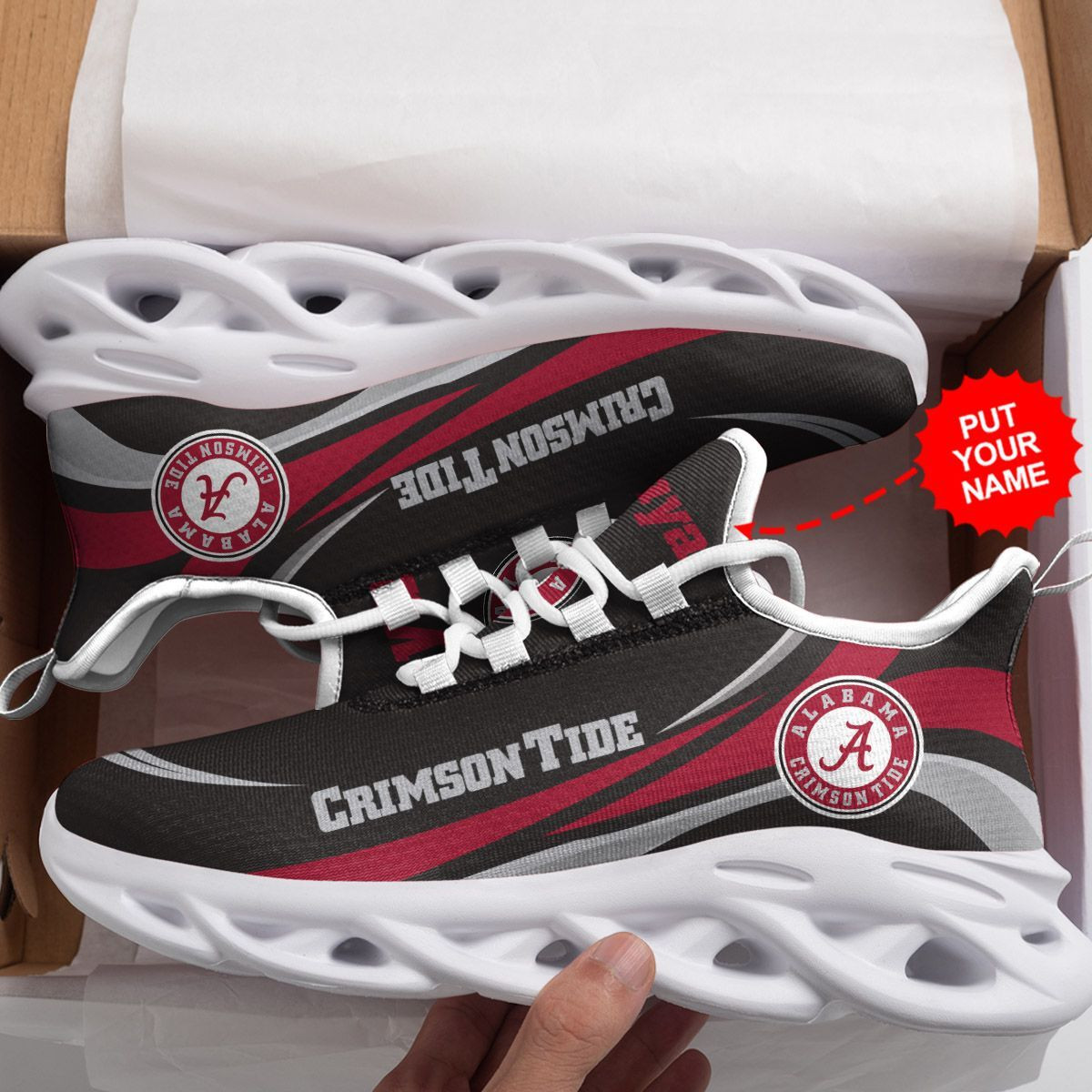 Alabama Crimson Tide Custom Personalized Max Soul Sneakers Shoes