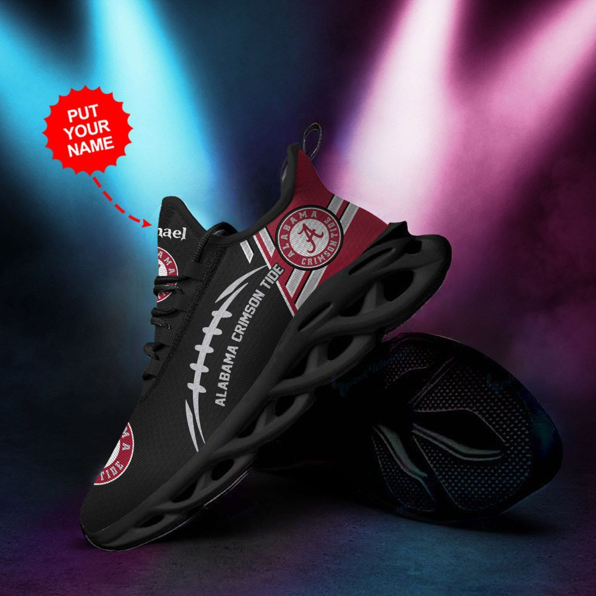 Alabama Crimson Tide Custom Personalized Max Soul Sneakers Shoes