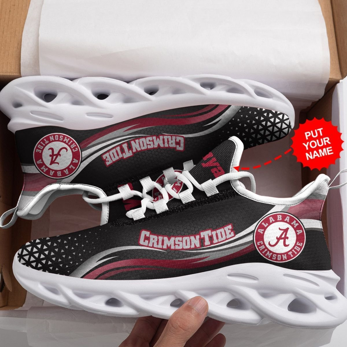 Alabama Crimson Tide Custom Personalized Max Soul Sneakers Shoes