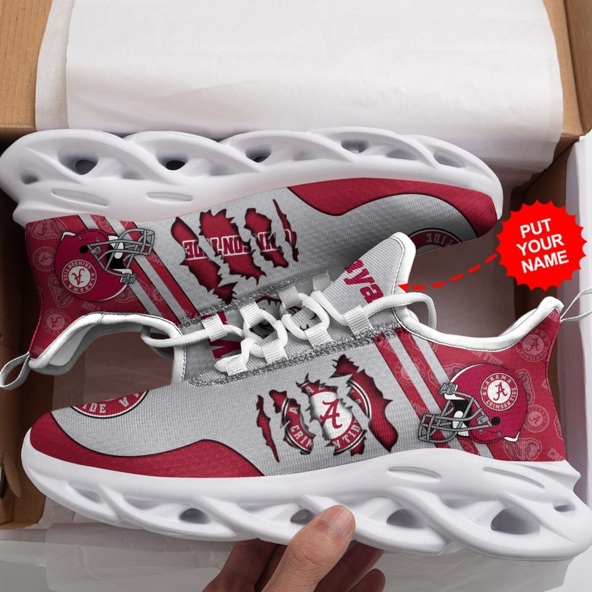 Alabama Crimson Tide Custom Personalized Max Soul Sneakers Shoes