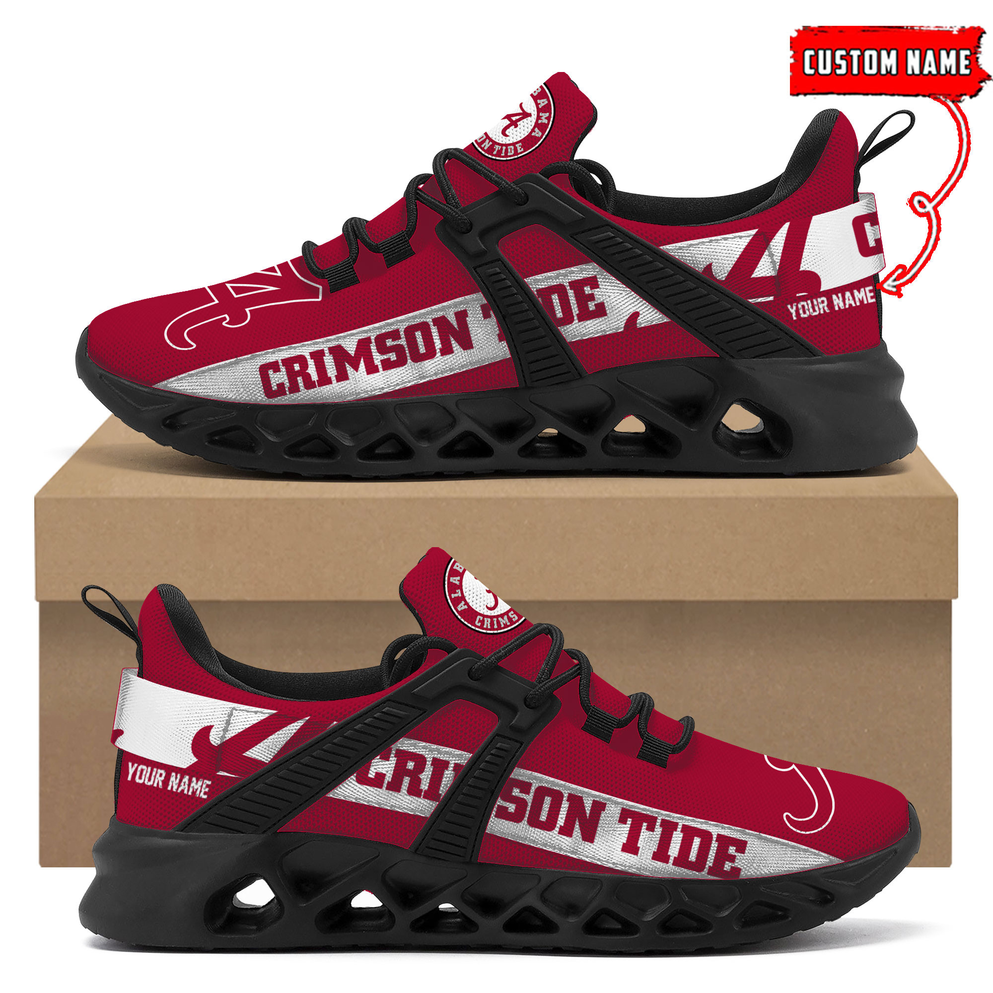 Alabama Crimson Tide Football Team Sport Sneakers
