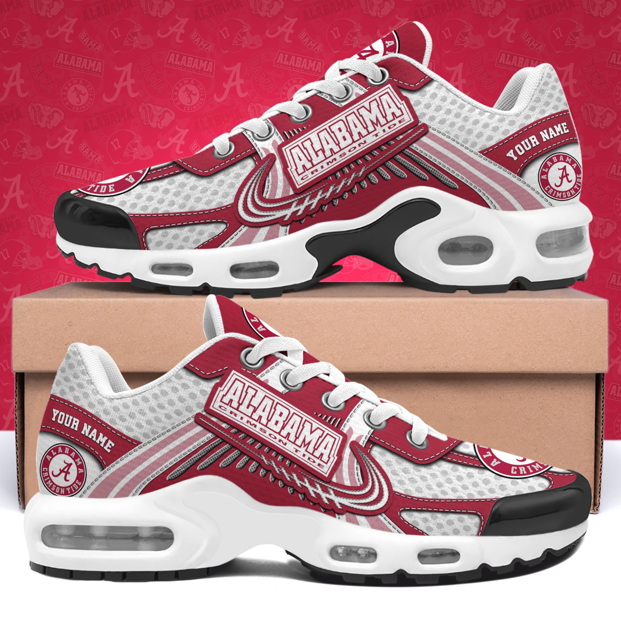 Alabama Crimson Tide TN Shoes Custom Your Name, Sport Shoes, Gifts For Fans, Sport Gifts For Him ETRG-62360 