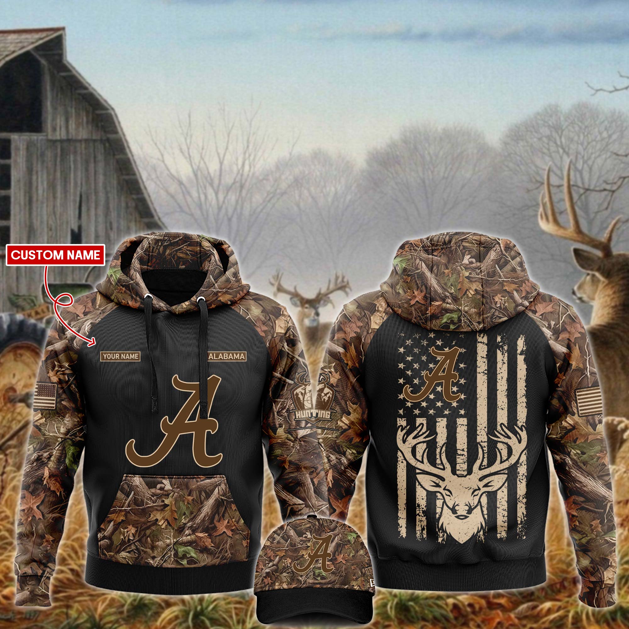 Alabama Crimson Tide   x Hunting   Hoodie