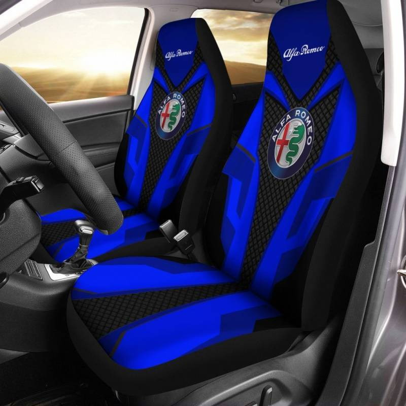 Alfa Romeo LPH Car Seat Cover (Set of 2) Ver 2 (Blue)