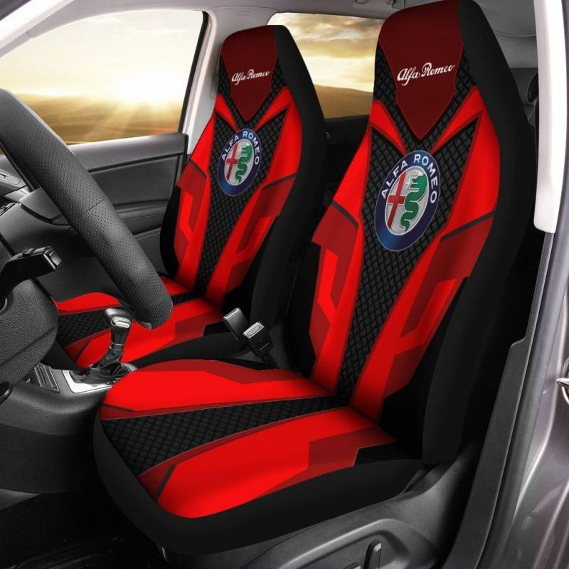 Alfa Romeo LPH Car Seat Cover (Set of 2) Ver 2 (Red)