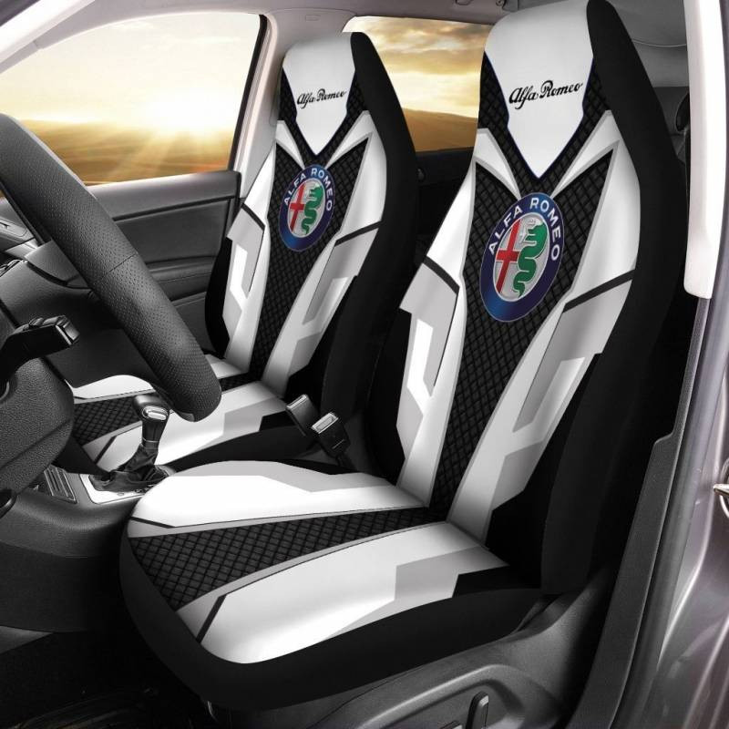 Alfa Romeo LPH Car Seat Cover (Set of 2) Ver 2 (White)