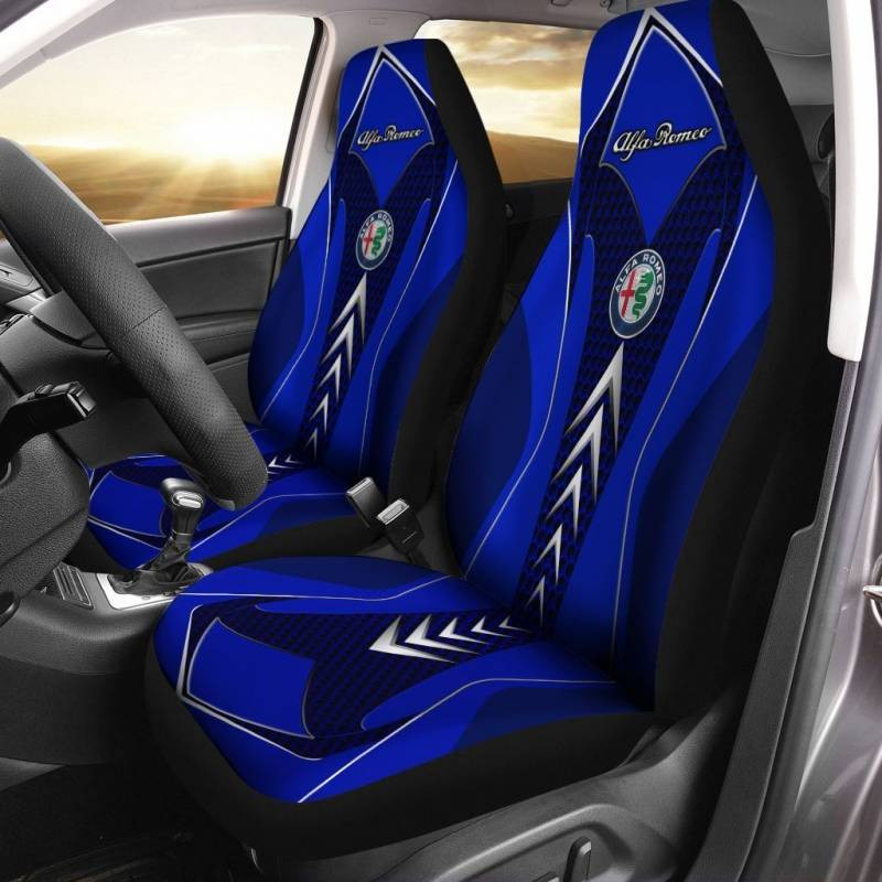 Alfa Romeo LPH Car Seat Cover (Set of 2) Ver 3 (Blue)