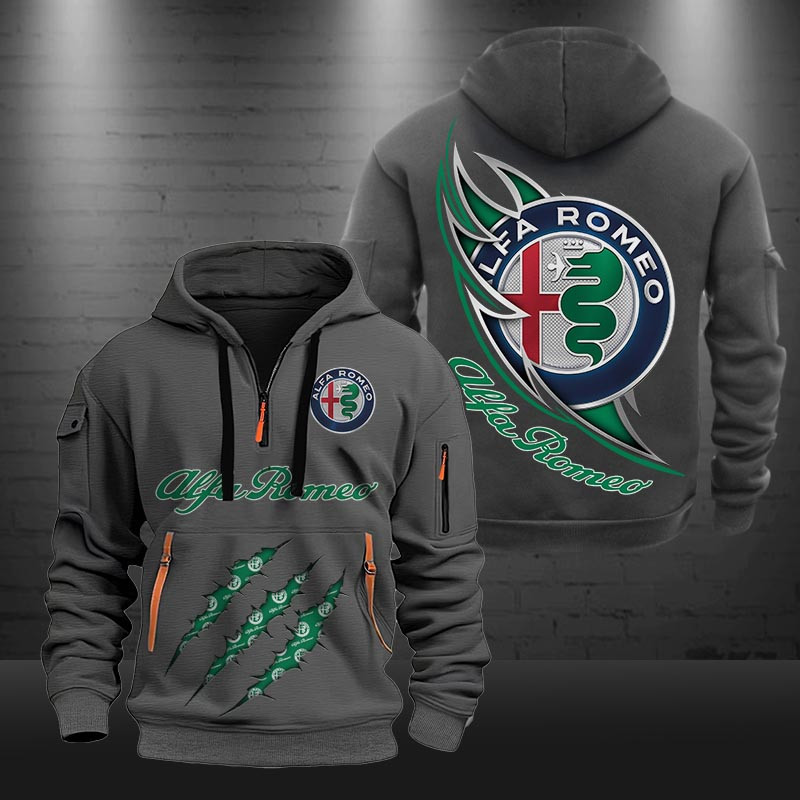 Alfa Romeo New Zip Hoodie 0419 Multicolor