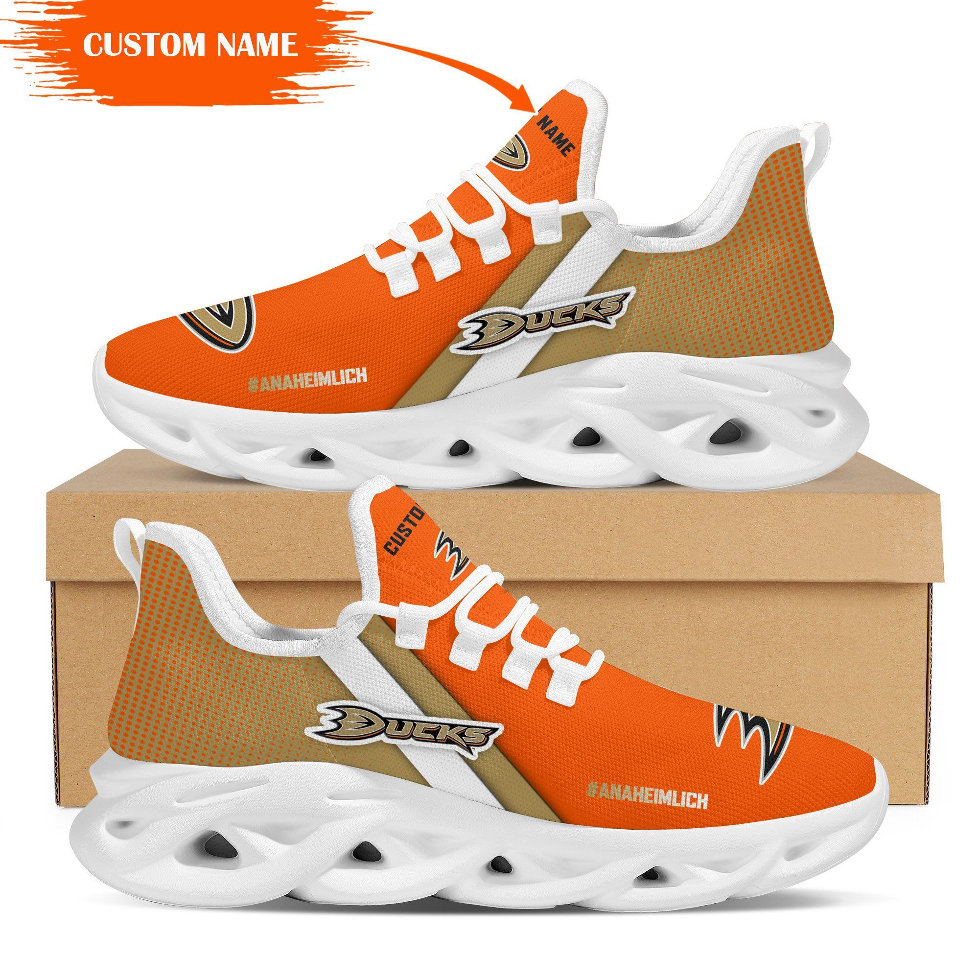 Anaheim Ducks Custom Personalized Max Soul Sneakers Shoes