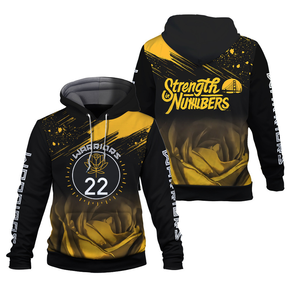 Andrew Wiggins 22 NBA Golden State Warriors Strength In Numbers Unisex 3D Hoodie