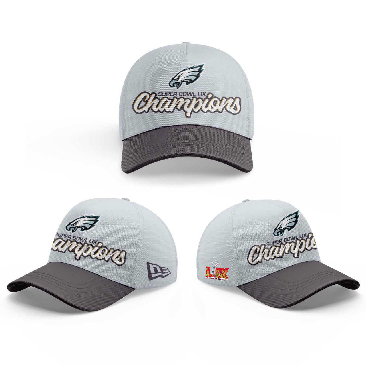 Anthracite Philadelphia Eagles Super Bowl LIX Champions Locker Room Trophy Collection Hoodie