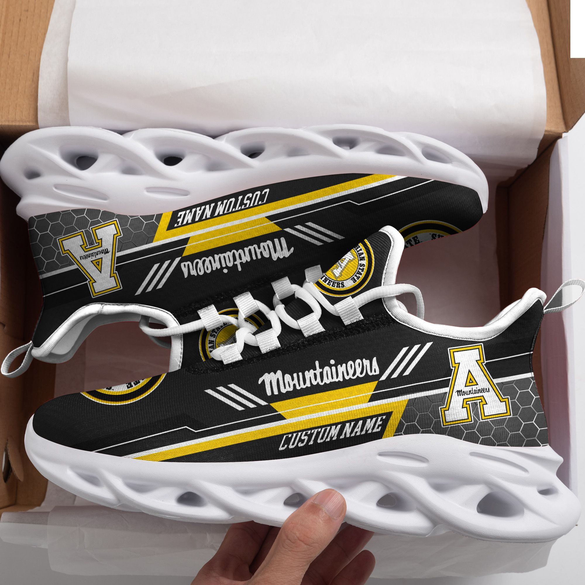 Appalachian State Mountaineers Custom Personalized Max Soul Sneakers Shoes