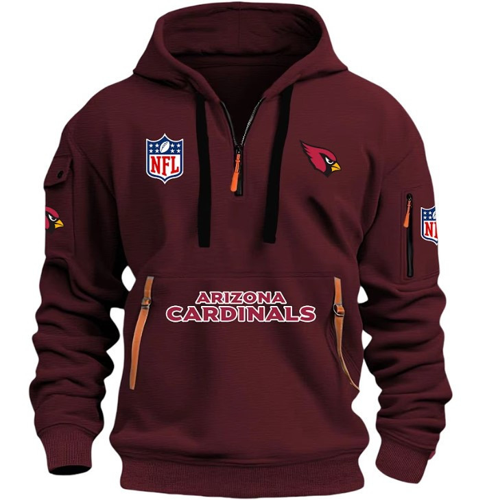 ARIZONA CARDINALAS - HOODIE HALF ZIPPER - QTA405111340