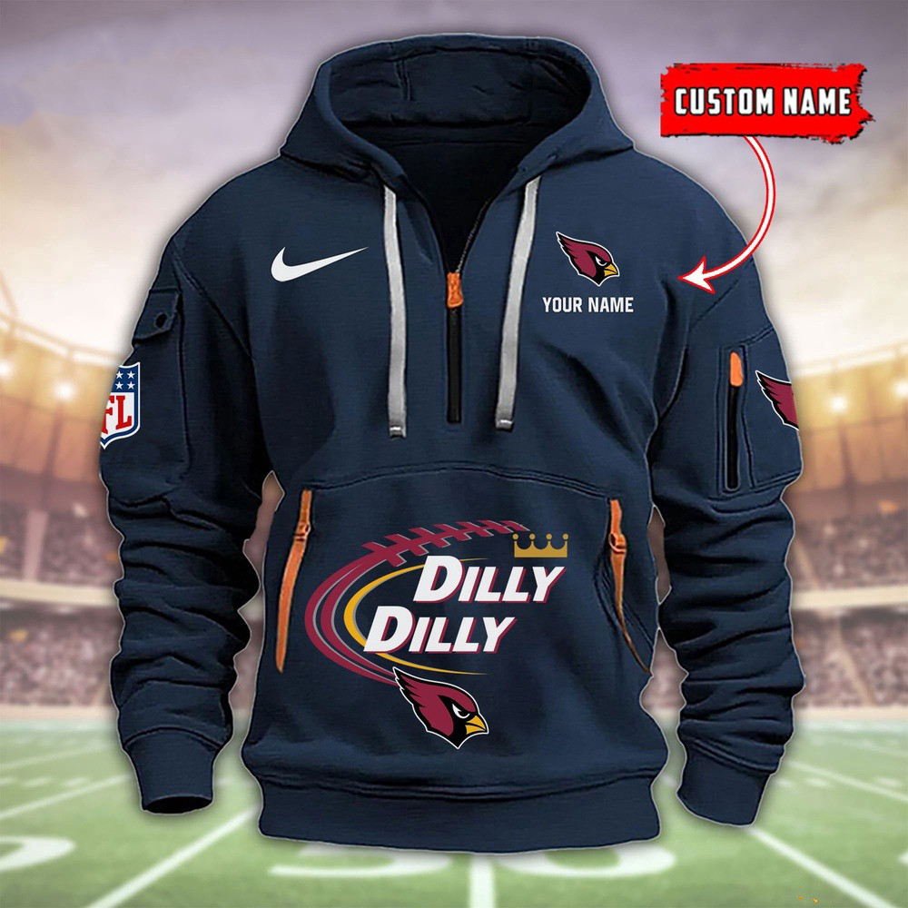 Arizona Cardinals Dilly Dilly Football Quarter Zip Hoodie Merch For Fans
