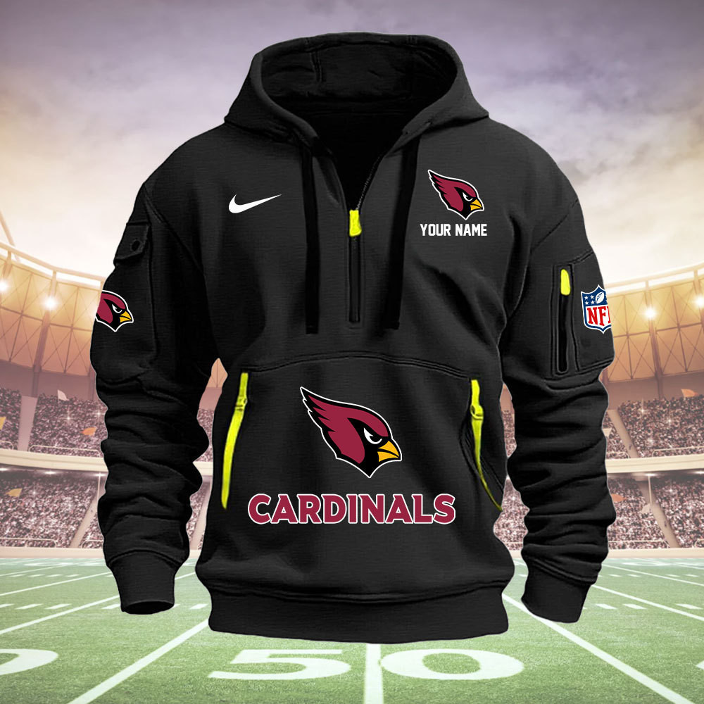 Arizona Cardinals New Personalized Quarter Zip Hoodie AZBTQZH000011