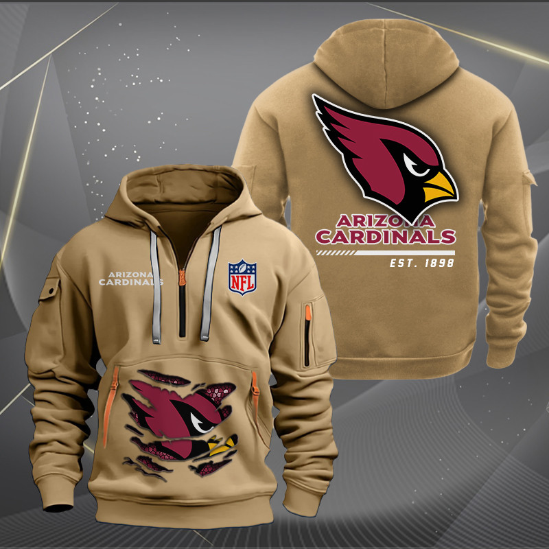 Arizona Cardinals New Personalized Quarter Zip Hoodie AZBTQZH000095