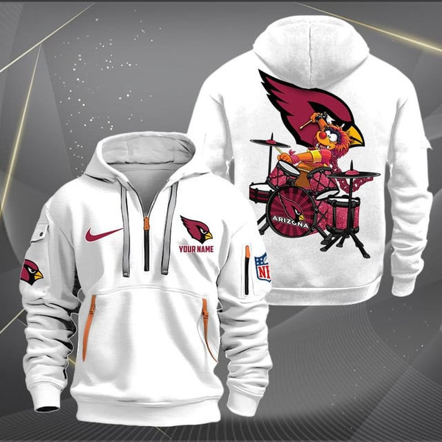 Arizona Cardinals Premium Personalized Quarter Zip Hoodie AZBTCQZH000001