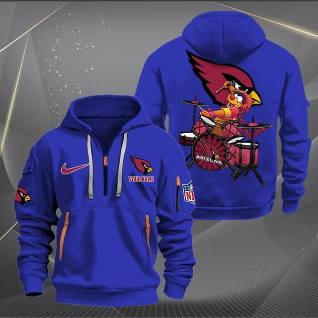 Arizona Cardinals Premium Personalized Quarter Zip Hoodie AZBTCQZH000001