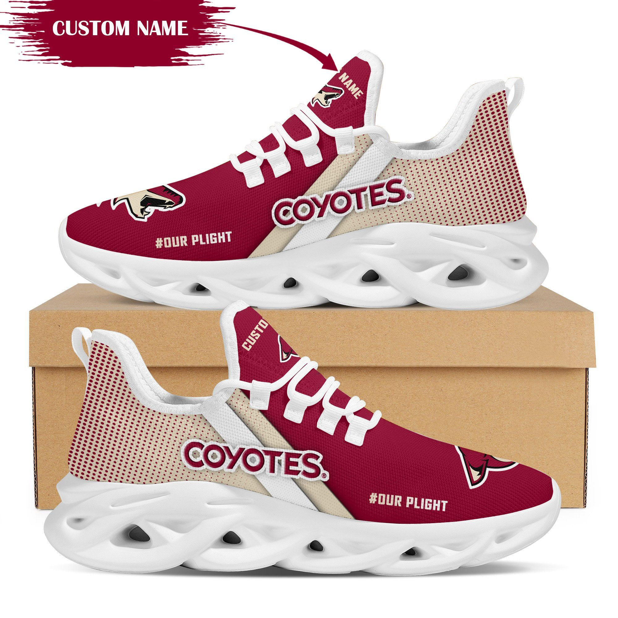 Arizona Coyotes Custom Personalized Max Soul Sneakers Shoes