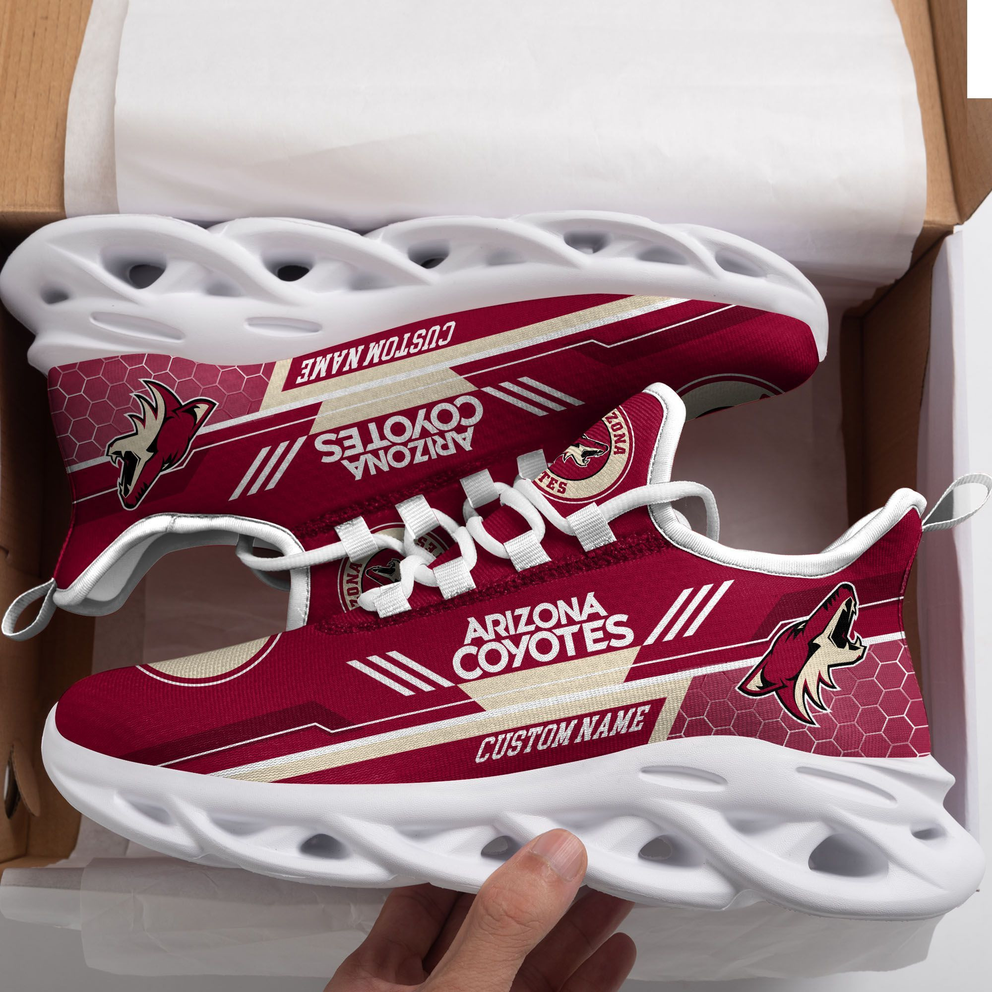 Arizona Coyotes Custom Personalized Max Soul Sneakers Shoes