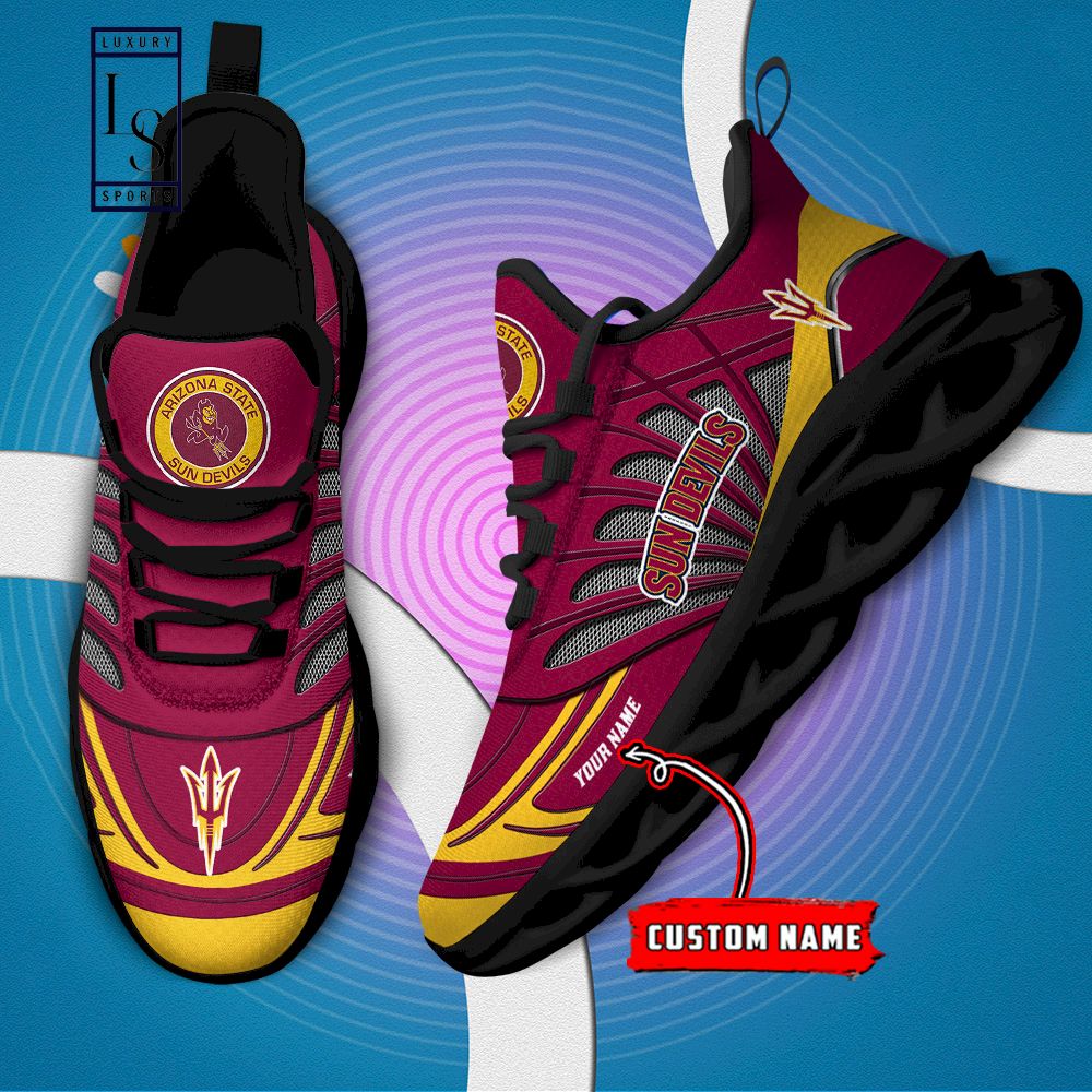 Arizona State Sun Devils Custom Name Max Soul Shoes