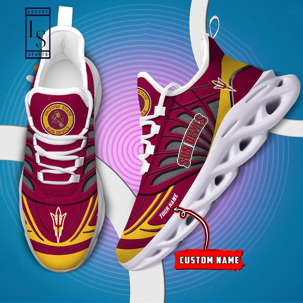 Arizona State Sun Devils Custom Name Max Soul Shoes