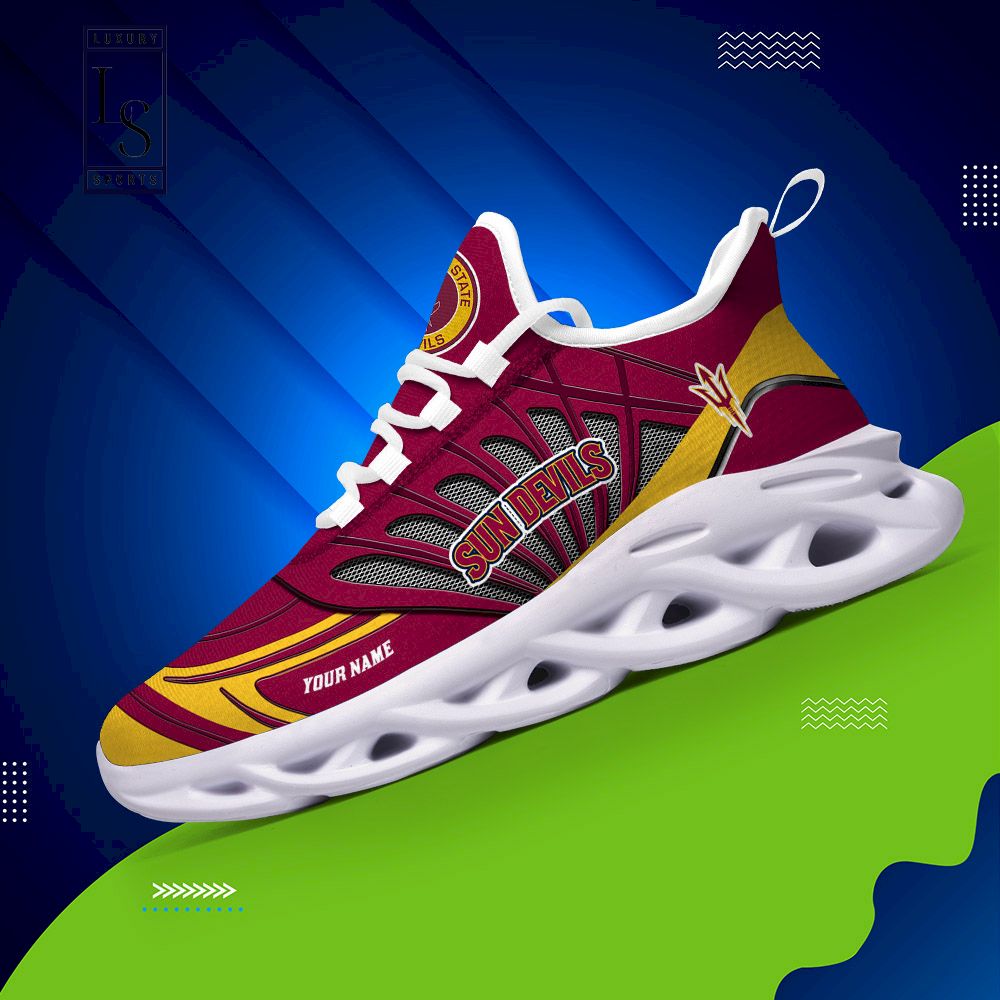 Arizona State Sun Devils Custom Name Max Soul Shoes