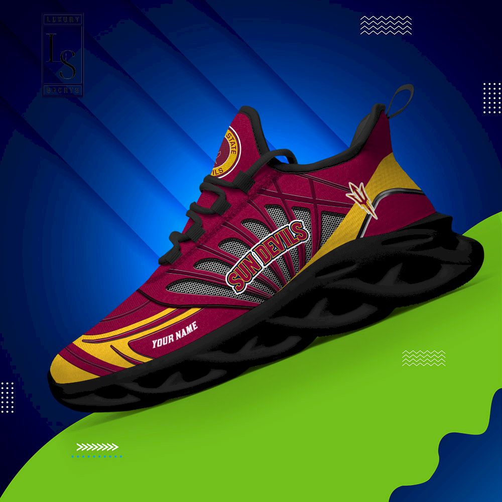 Arizona State Sun Devils Custom Name Max Soul Shoes