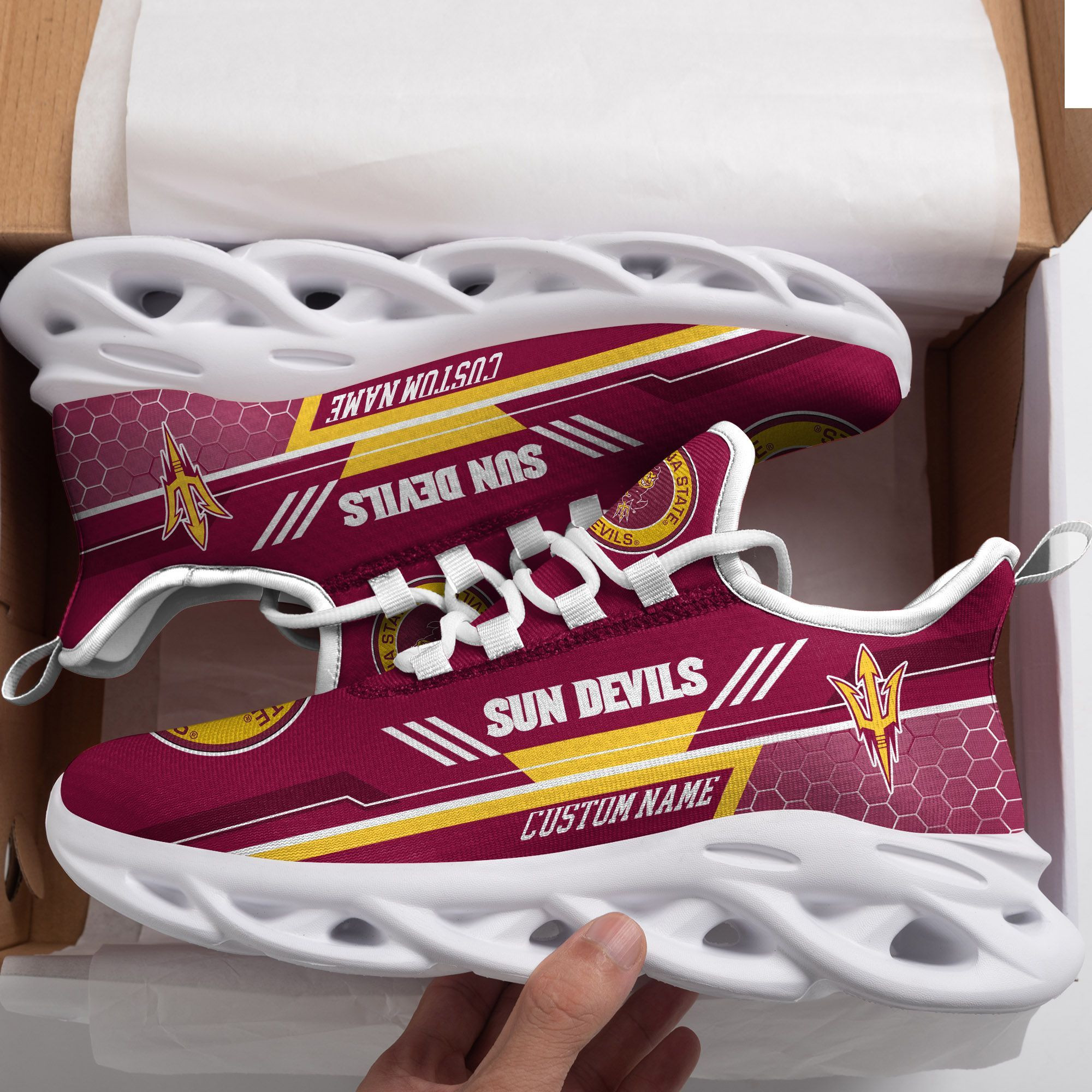Arizona State Sun Devils Custom Personalized Max Soul Sneakers Shoes