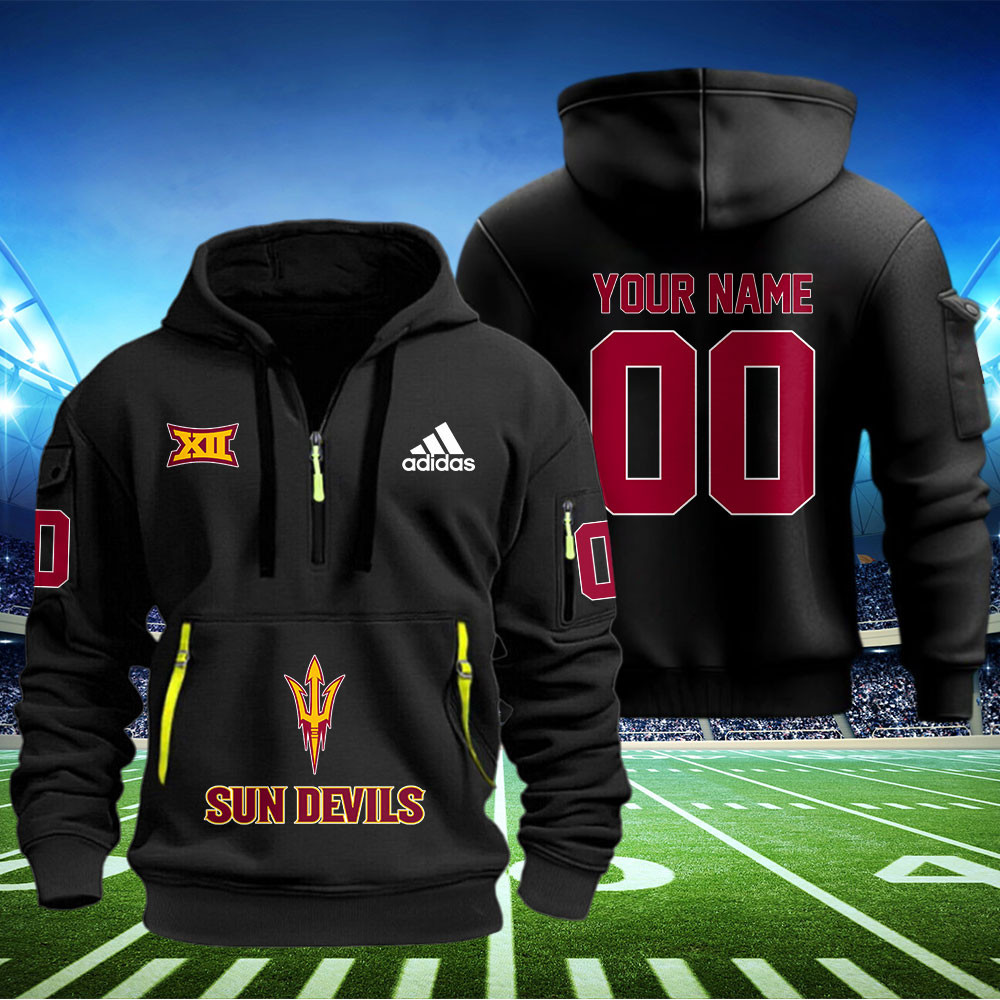 Arizona State Sun Devils Football Quarter Zip Hoodie
